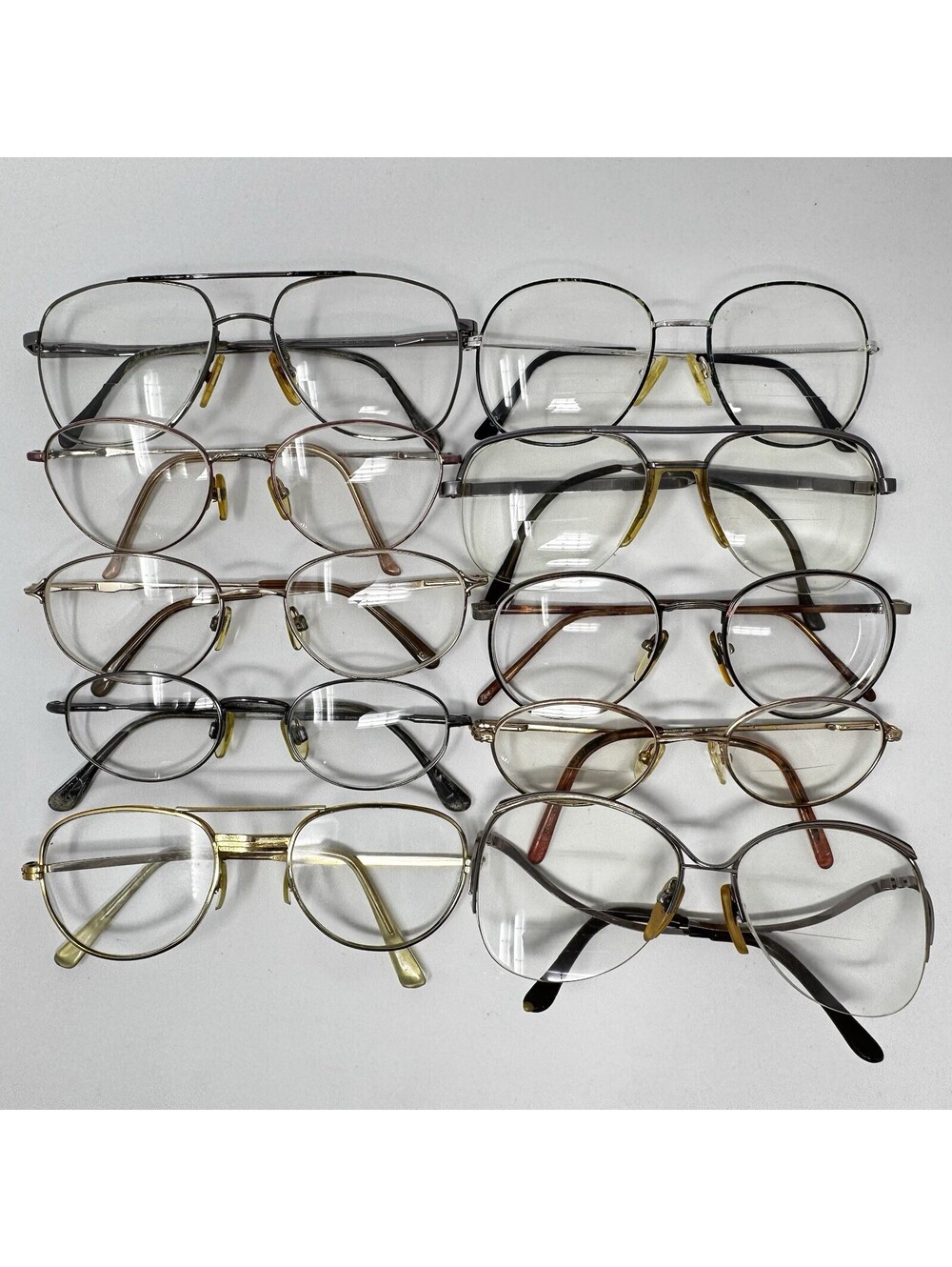 Lot of 10 Vintage Eyeglass Frames 70s 80s 90s Mixed Styles D